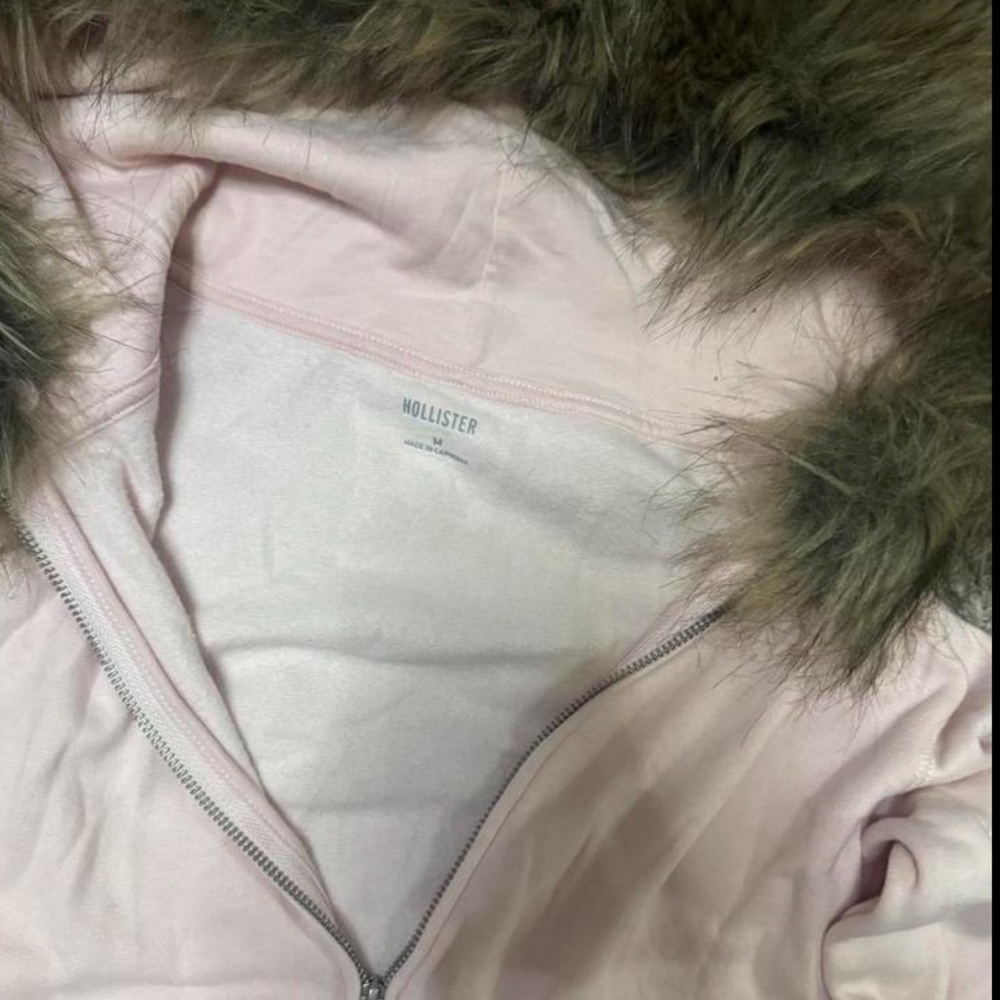 Wild Fable Light Pink Jacket with Faux Fur Hood - Picture 4 of 5